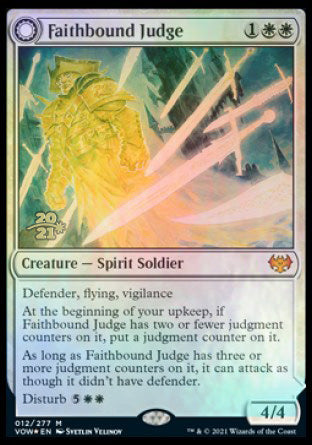 Faithbound Judge // Sinner's Judgment [Innistrad: Crimson Vow Prerelease Promos] | PLUS EV GAMES 