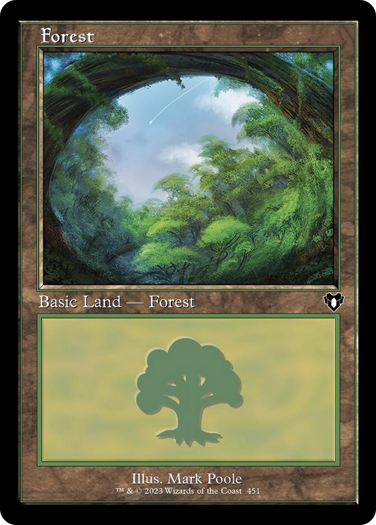 Forest (451) (Retro) [Commander Masters] | PLUS EV GAMES 