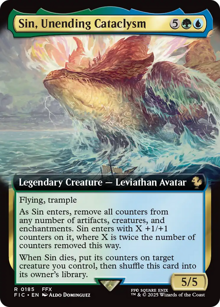 Sin, Unending Cataclysm (Extended Art) [FINAL FANTASY Commander] | PLUS EV GAMES 