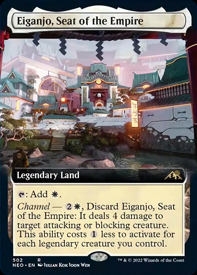 Eiganjo, Seat of the Empire (Extended Art) [Kamigawa: Neon Dynasty] | PLUS EV GAMES 