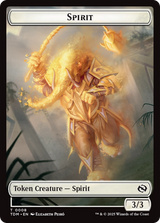 Spirit (0008) // Spirit (0009) Double-Sided Token [Tarkir: Dragonstorm Tokens]