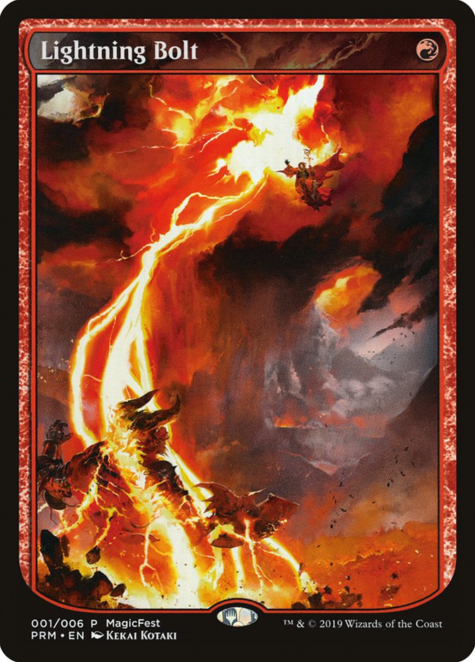 Lightning Bolt (Textless) [MagicFest 2019] | PLUS EV GAMES 