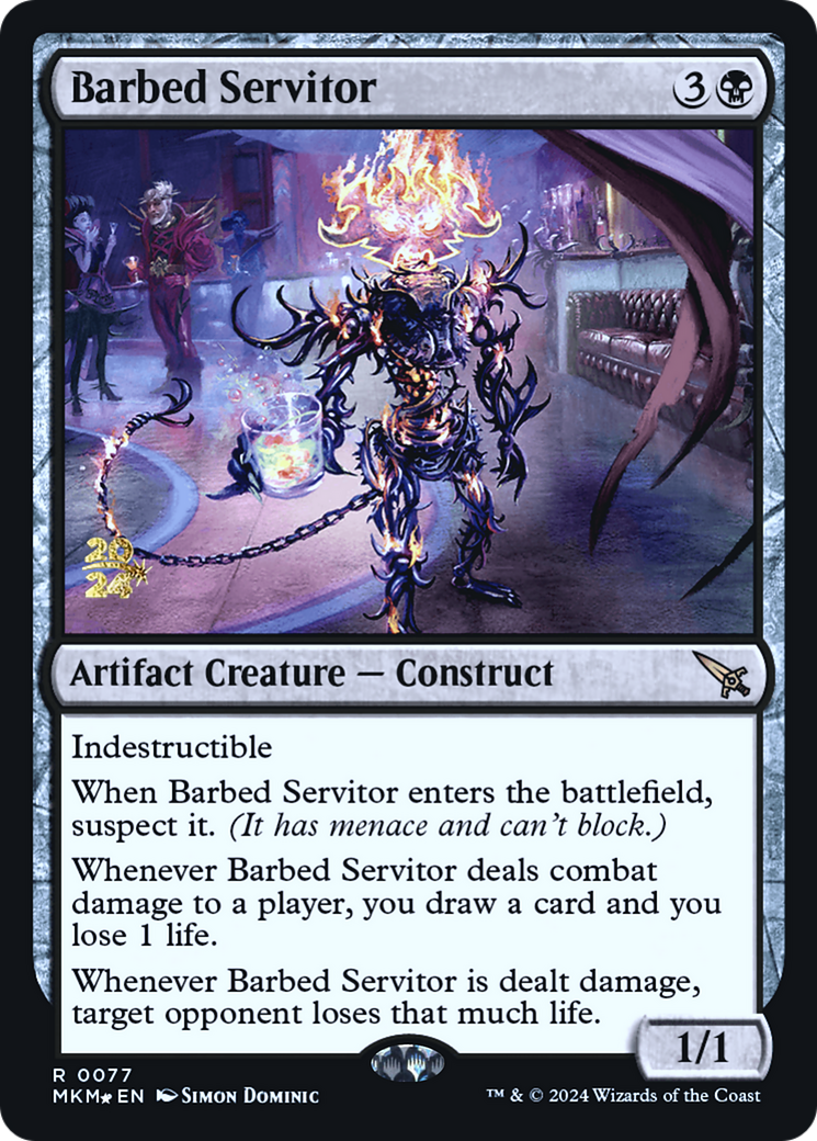 Barbed Servitor [Murders at Karlov Manor Prerelease Promos] | PLUS EV GAMES 