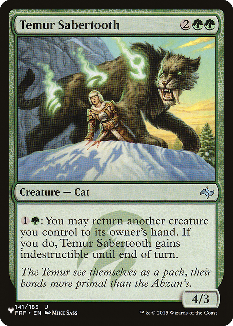 Temur Sabertooth [The List] | PLUS EV GAMES 