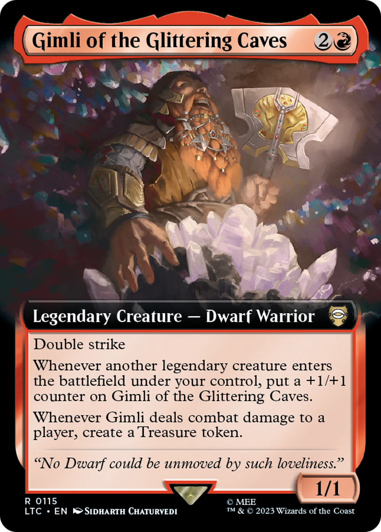 Gimli of the Glittering Caves (Extended Art) [The Lord of the Rings: Tales of Middle-Earth Commander] | PLUS EV GAMES 