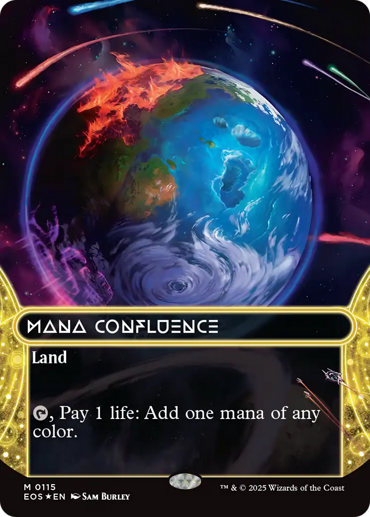 Mana Confluence (0115) (Borderless) (Galaxy Foil) [Edge of Eternities: Stellar Sights] | PLUS EV GAMES 