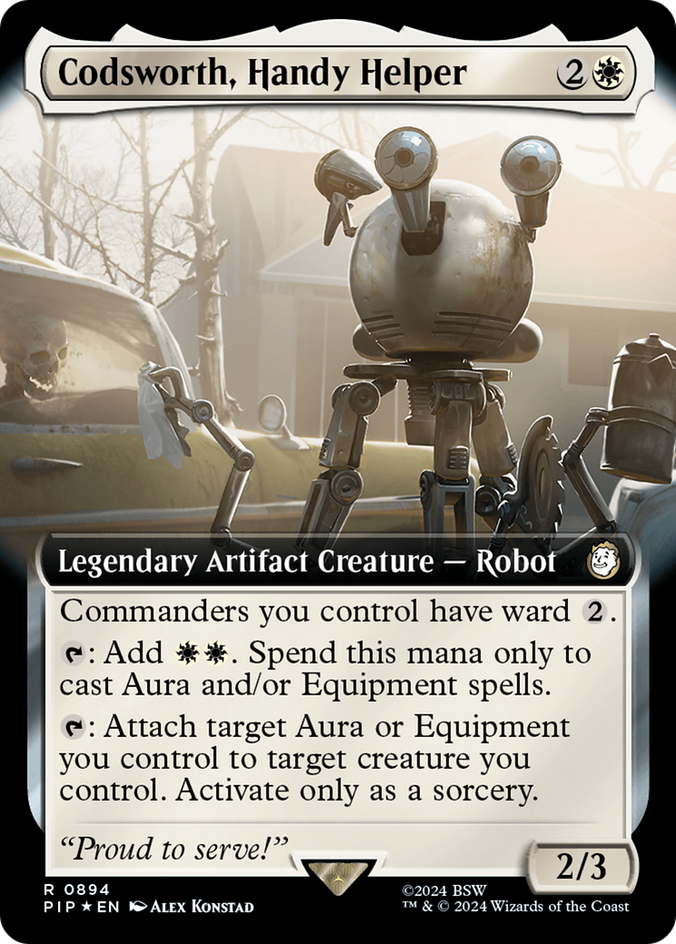 Codsworth, Handy Helper (Extended Art) (Surge Foil) [Fallout] | PLUS EV GAMES 