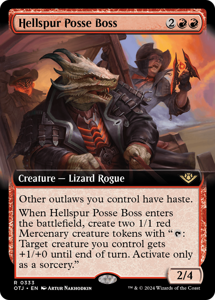 Hellspur Posse Boss (Extended Art) [Outlaws of Thunder Junction] | PLUS EV GAMES 