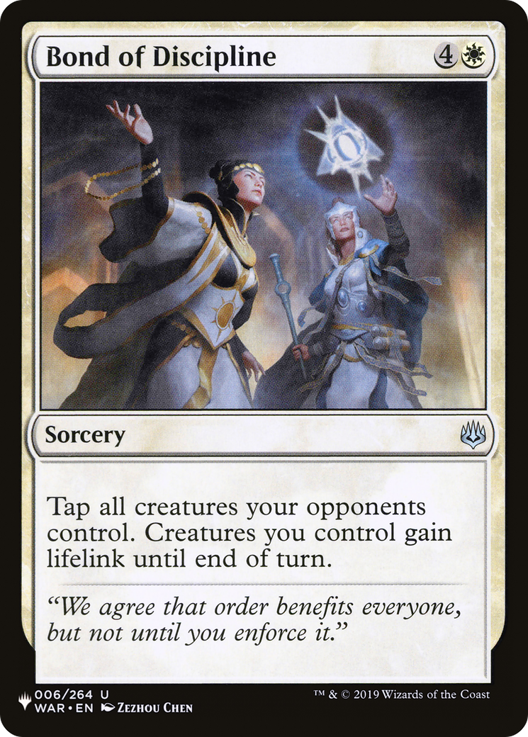 Bond of Discipline [The List] | PLUS EV GAMES 