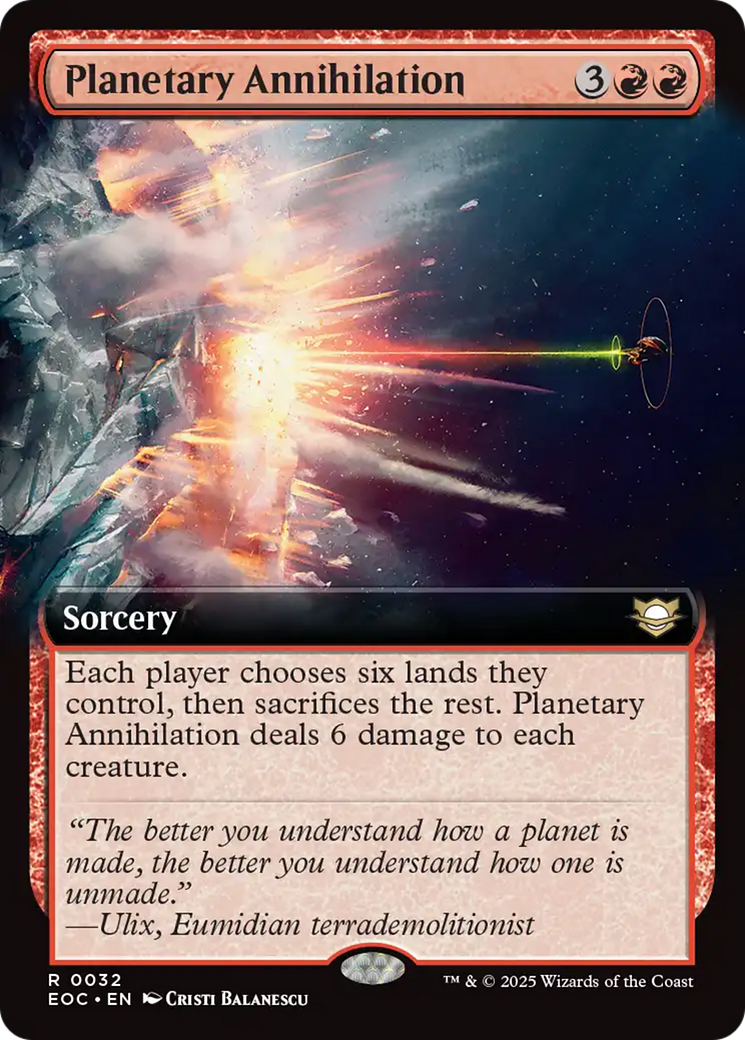 Planetary Annihilation (Extended Art) [Edge of Eternities Commander] | PLUS EV GAMES 