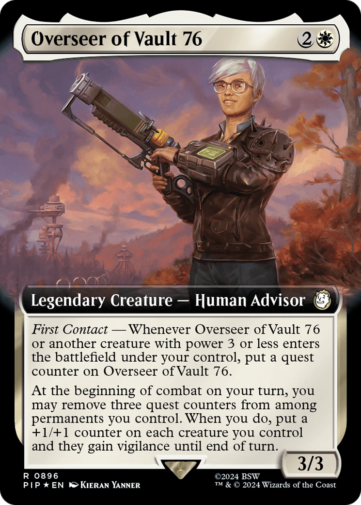 Overseer of Vault 76 (Extended Art) (Surge Foil) [Fallout] | PLUS EV GAMES 