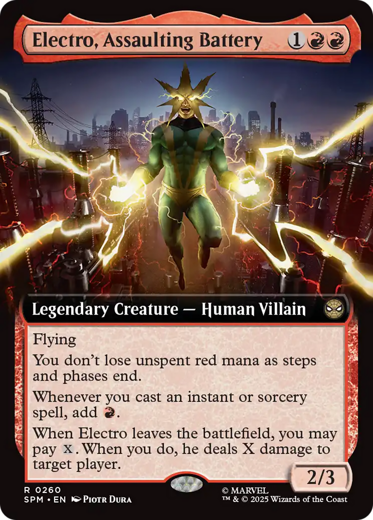 Electro, Assaulting Battery (Extended Art) [Marvel's Spider-Man] | PLUS EV GAMES 