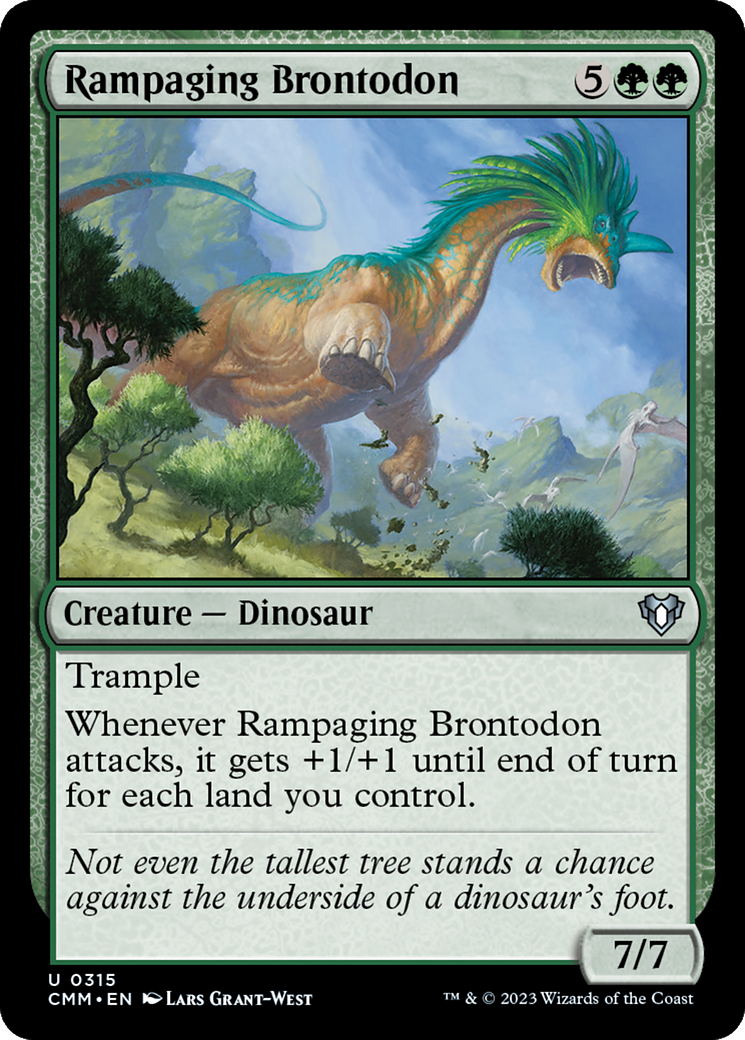 Rampaging Brontodon [Commander Masters] | PLUS EV GAMES 