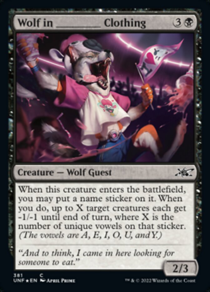 Wolf in _____ Clothing (Galaxy Foil) [Unfinity] | PLUS EV GAMES 