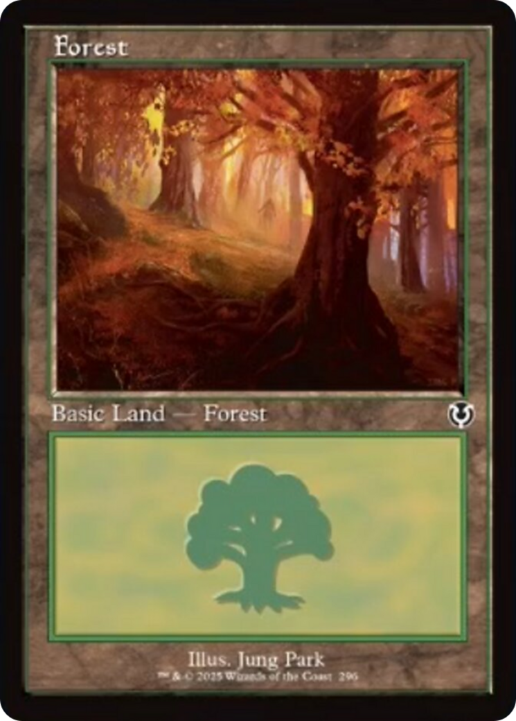 Forest (296) (Retro Frame) [Innistrad Remastered] | PLUS EV GAMES 