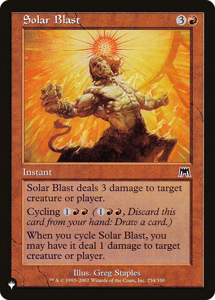 Solar Blast [The List Reprints] | PLUS EV GAMES 