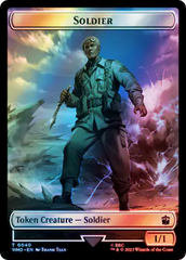 Soldier // Cyberman Double-Sided Token (Surge Foil) [Doctor Who Tokens] | PLUS EV GAMES 