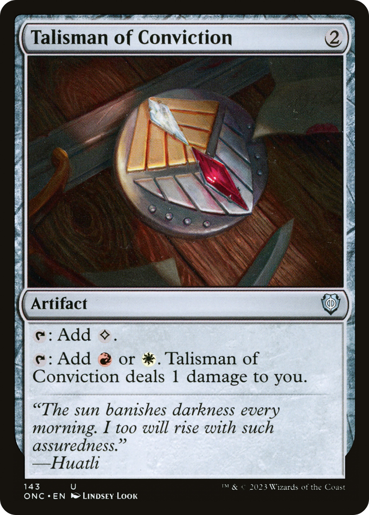 Talisman of Conviction [Phyrexia: All Will Be One Commander] | PLUS EV GAMES 