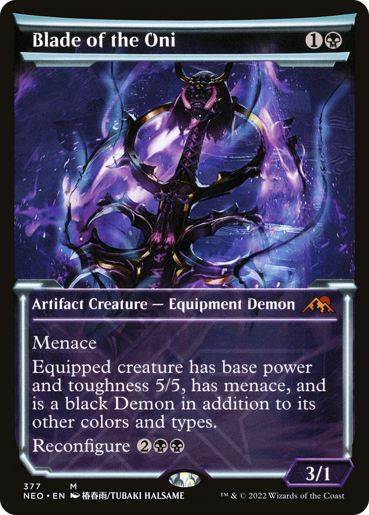 Blade of the Oni (Showcase Soft Glow) [Kamigawa: Neon Dynasty]