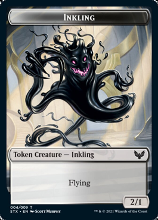 Elemental // Inkling Double-Sided Token [Strixhaven: School of Mages Tokens] | PLUS EV GAMES 