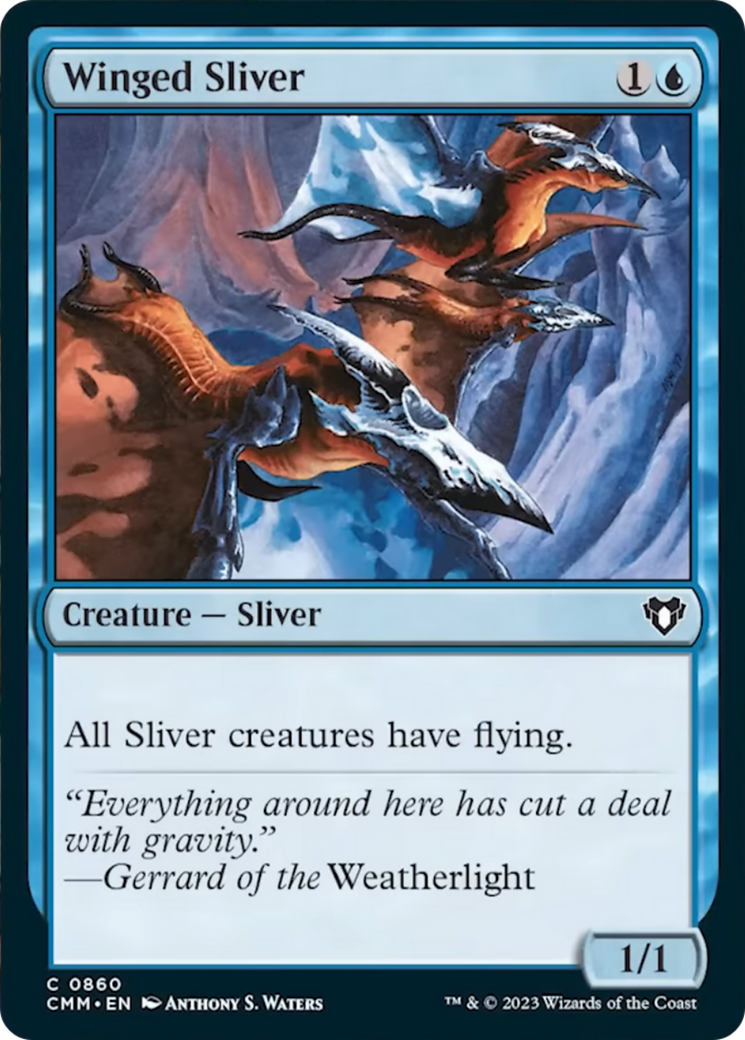 Winged Sliver [Commander Masters] | PLUS EV GAMES 