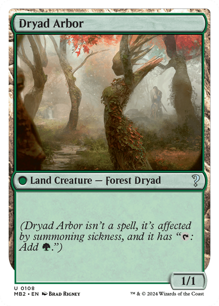 Dryad Arbor (White Border) [Mystery Booster 2] | PLUS EV GAMES 