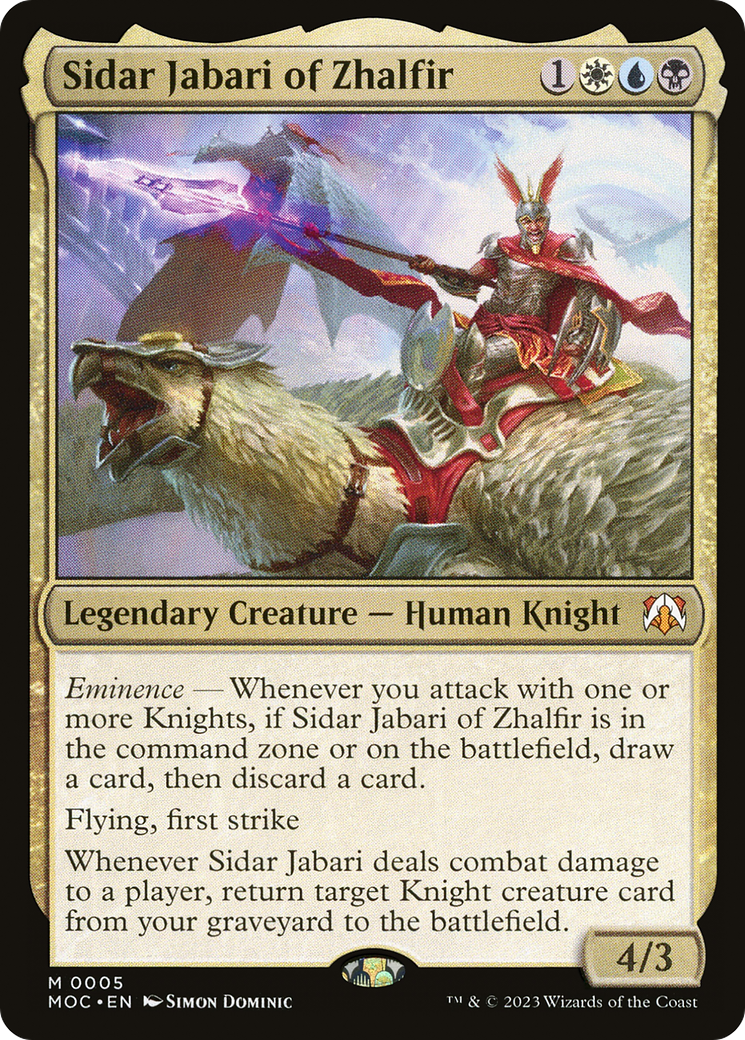 Sidar Jabari of Zhalfir [March of the Machine Commander] | PLUS EV GAMES 