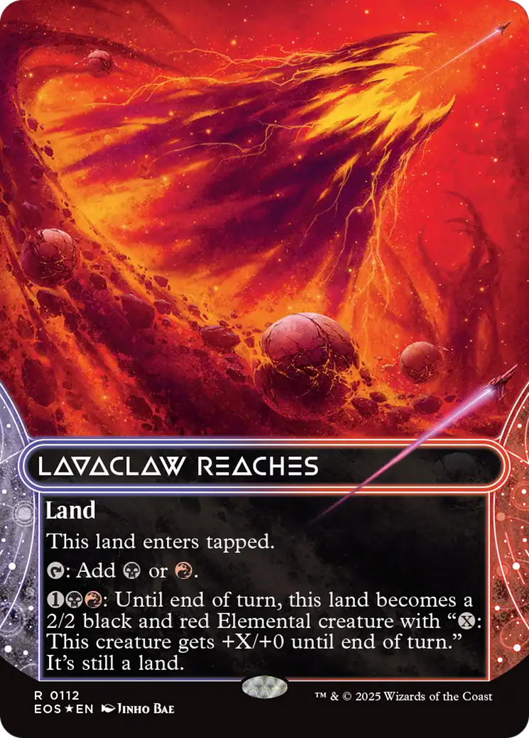 Lavaclaw Reaches (0112) (Borderless) (Galaxy Foil) [Edge of Eternities: Stellar Sights] | PLUS EV GAMES 