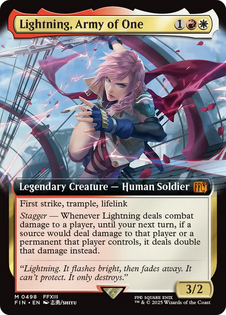 Lightning, Army of One (Extended Art) [FINAL FANTASY] | PLUS EV GAMES 