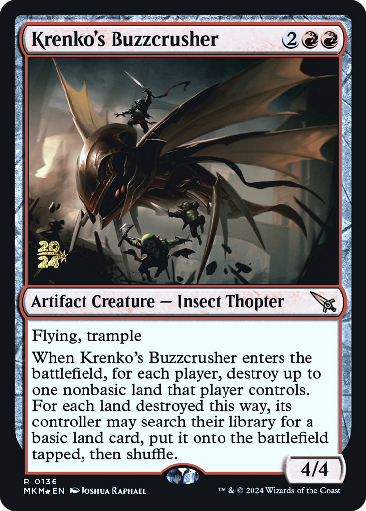 Krenko's Buzzcrusher [Murders at Karlov Manor Prerelease Promos] | PLUS EV GAMES 