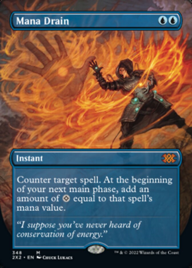 Mana Drain (Borderless Alternate Art) [Double Masters 2022] | PLUS EV GAMES 