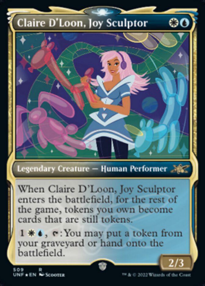 Claire D'Loon, Joy Sculptor (Showcase) (Galaxy Foil) [Unfinity] | PLUS EV GAMES 