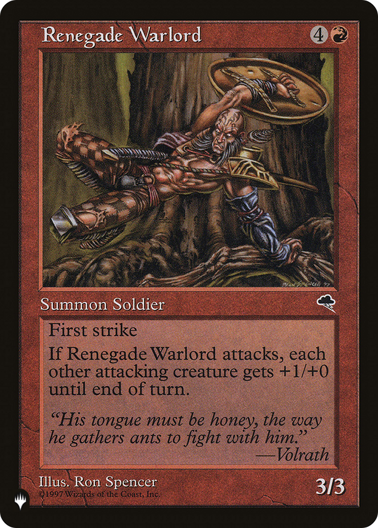 Renegade Warlord [The List Reprints] | PLUS EV GAMES 