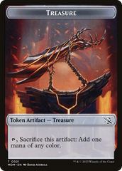 Treasure (21) // Teferi Akosa of Zhalfir Emblem Double-Sided Token [March of the Machine Tokens] | PLUS EV GAMES 