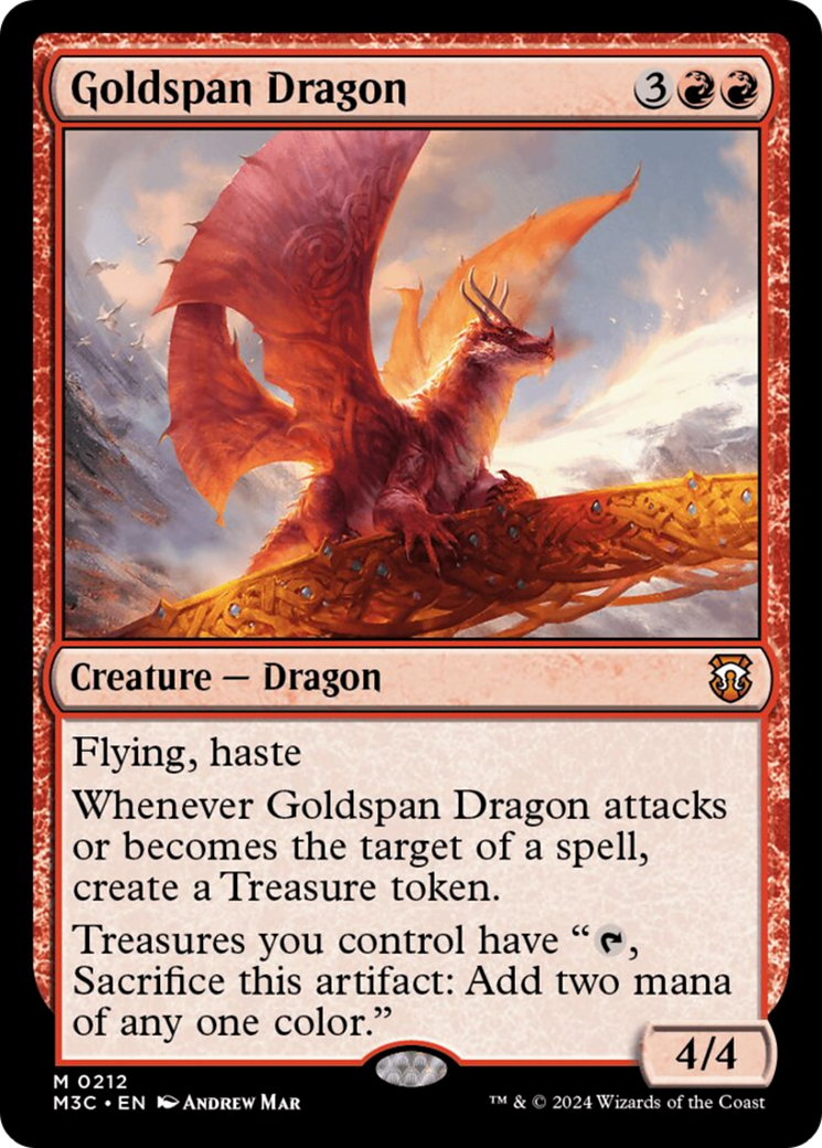 Goldspan Dragon (Ripple Foil) [Modern Horizons 3 Commander] | PLUS EV GAMES 