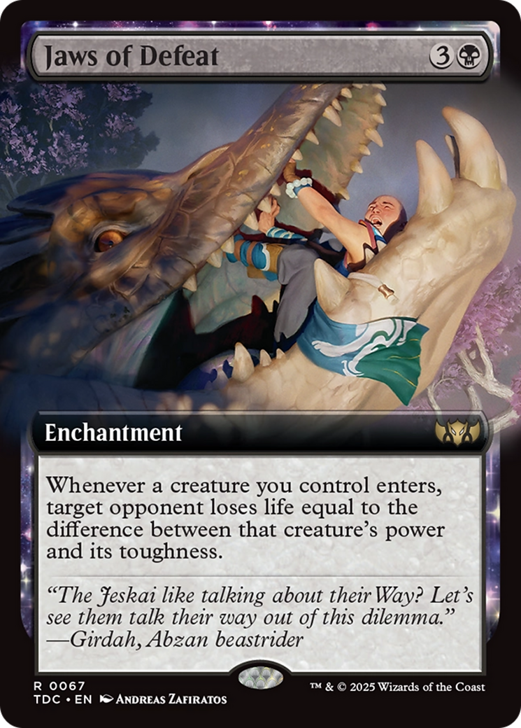 Jaws of Defeat (Extended Art) [Tarkir: Dragonstorm Commander] | PLUS EV GAMES 