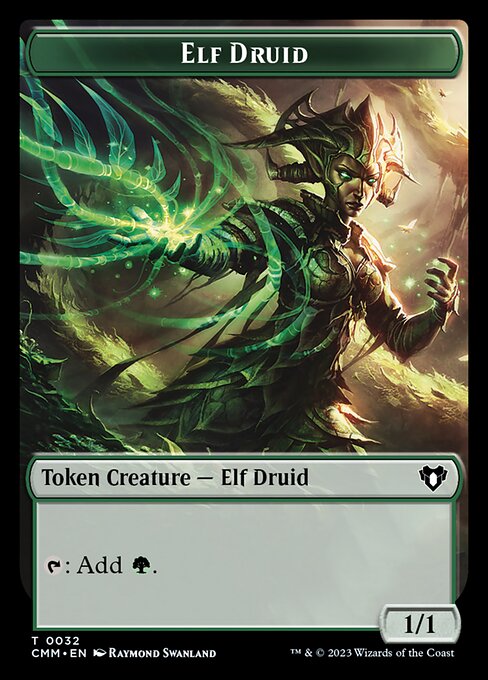 Saproling // Elf Druid Double-Sided Token [Commander Masters Tokens] | PLUS EV GAMES 