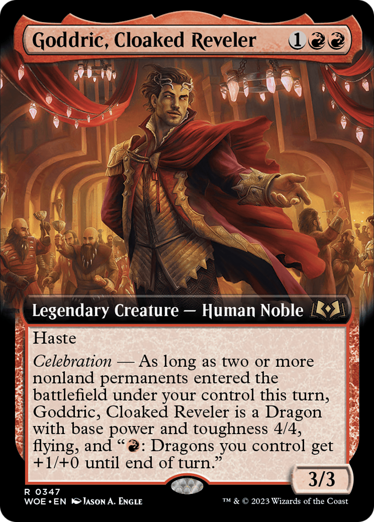 Goddric, Cloaked Reveler (Extended Art) [Wilds of Eldraine] | PLUS EV GAMES 