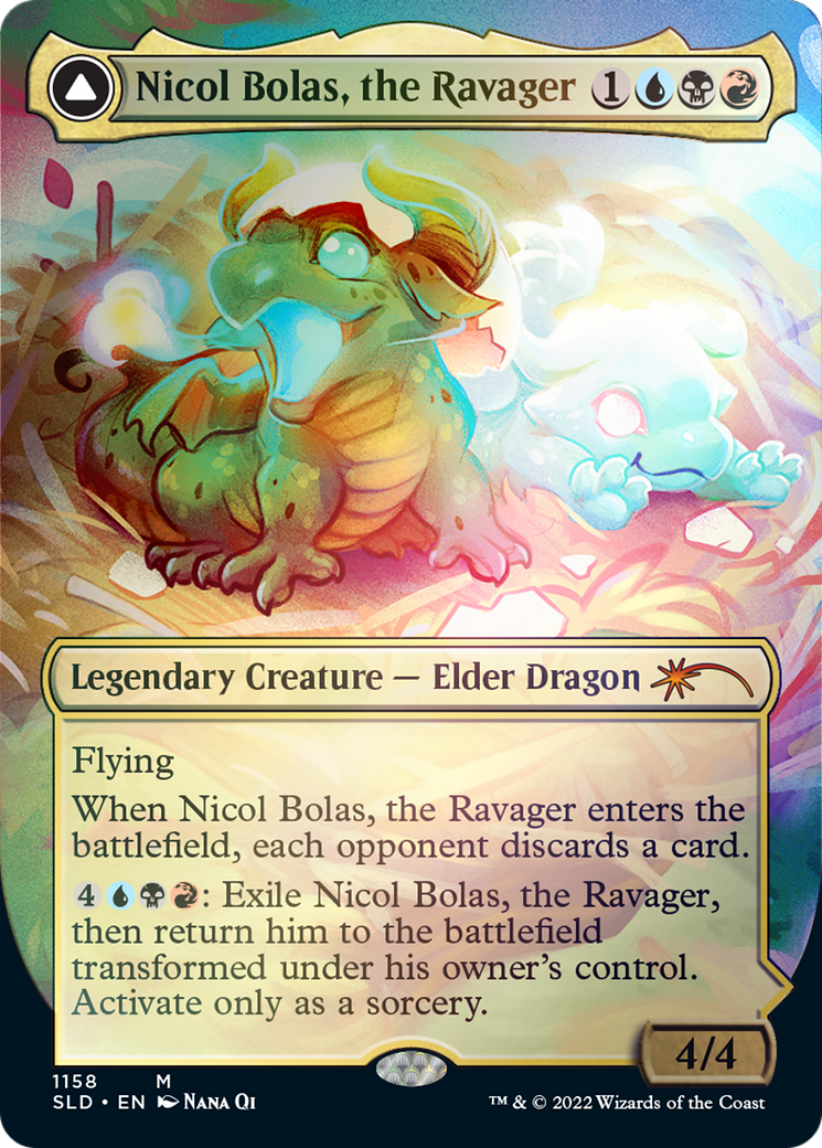 Nicol Bolas, the Ravager // Nicol Bolas, the Arisen (Borderless) [Secret Lair: From Cute to Brute] | PLUS EV GAMES 