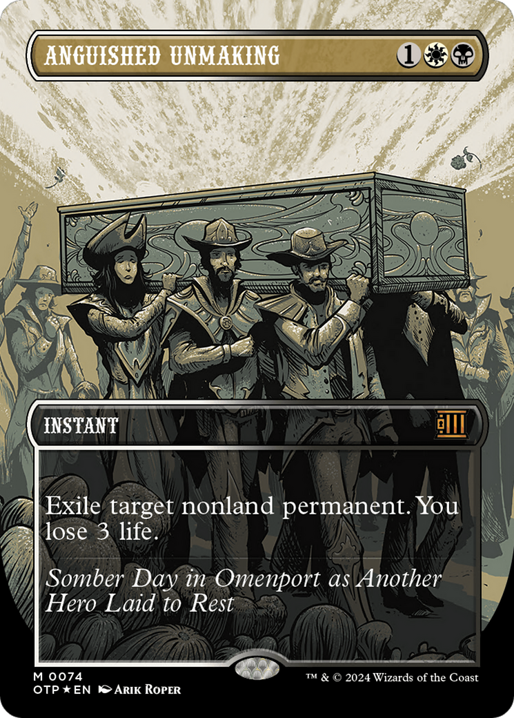 Anguished Unmaking (Textured Foil) [Outlaws of Thunder Junction: Breaking News] | PLUS EV GAMES 