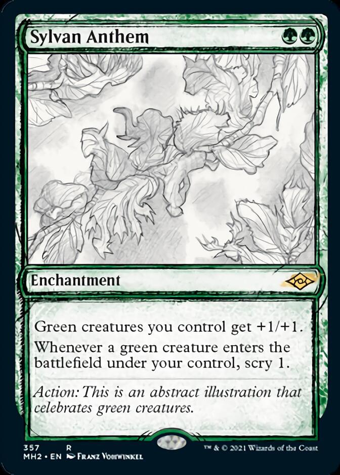 Sylvan Anthem (Sketch) [Modern Horizons 2] | PLUS EV GAMES 