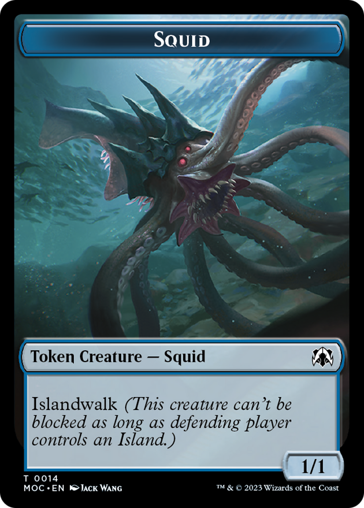 Squid // Human (26) Double-Sided Token [March of the Machine Commander Tokens] | PLUS EV GAMES 