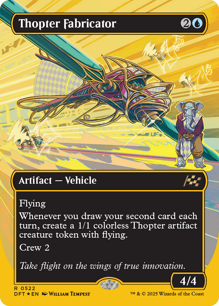 Thopter Fabricator (Borderless) (First-Place Foil) [Aetherdrift] | PLUS EV GAMES 