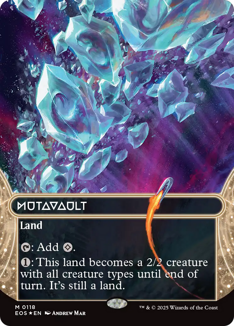 Mutavault (0118) (Borderless) (Galaxy Foil) [Edge of Eternities: Stellar Sights] | PLUS EV GAMES 