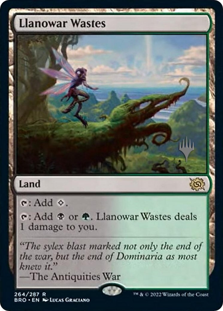 Llanowar Wastes (Promo Pack) [The Brothers' War Promos] | PLUS EV GAMES 