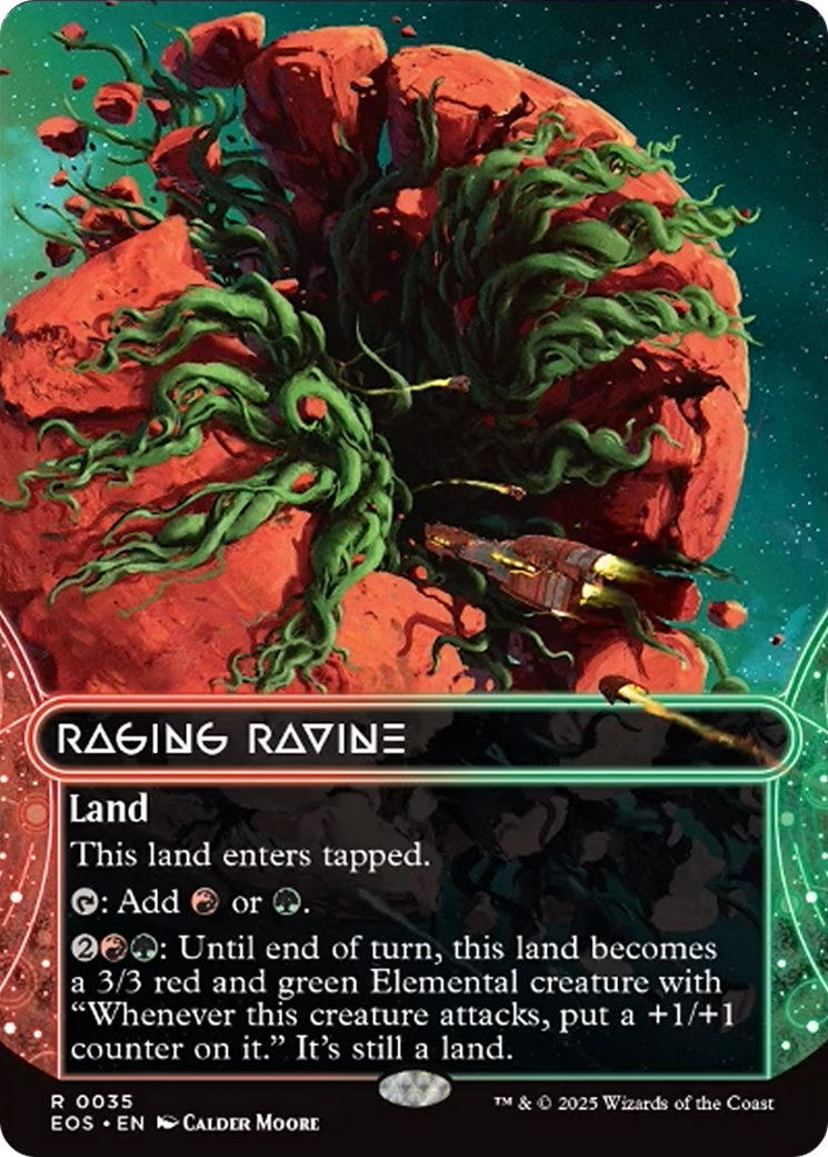 Raging Ravine (0035) (Borderless) [Edge of Eternities: Stellar Sights] | PLUS EV GAMES 