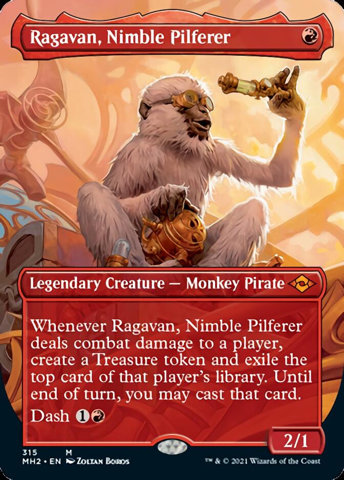 Ragavan, Nimble Pilferer (Borderless Alternate Art) [Modern Horizons 2] | PLUS EV GAMES 