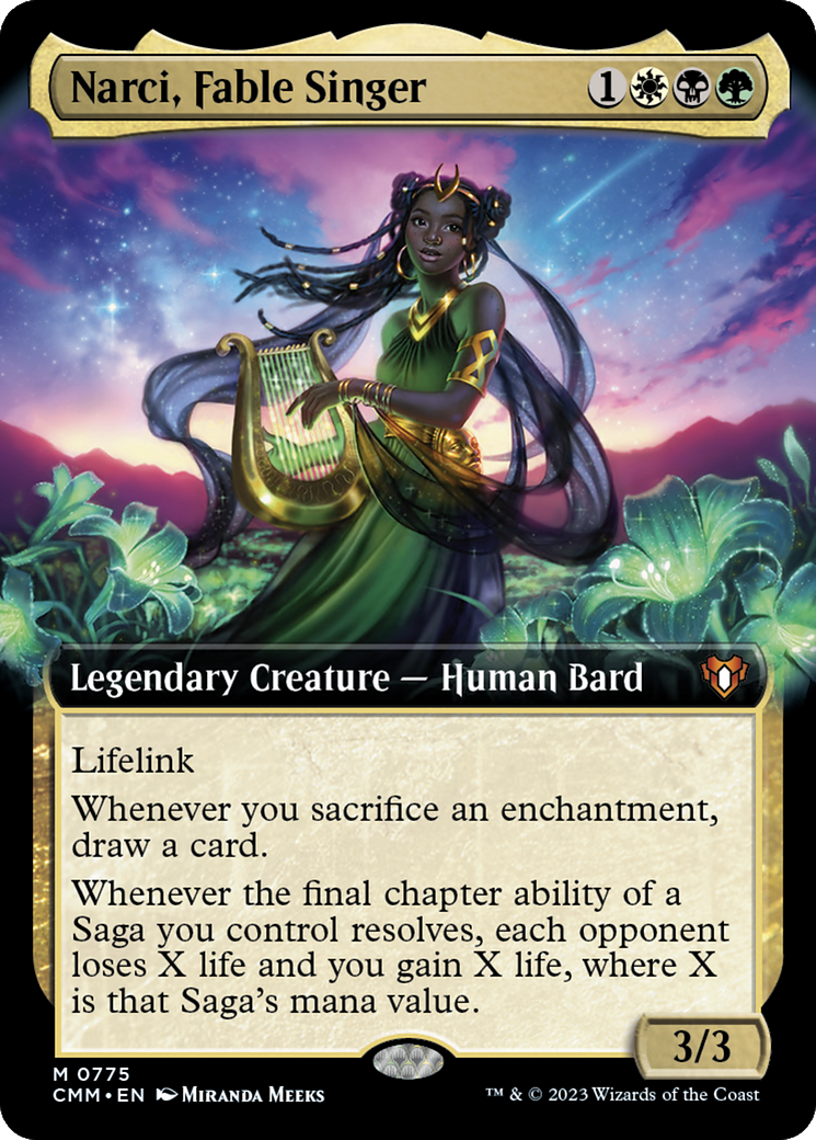 Narci, Fable Singer (Extended Art) [Commander Masters] | PLUS EV GAMES 