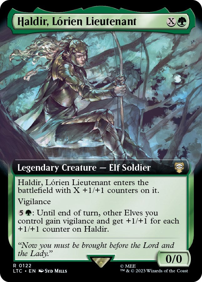 Haldir, Lorien Lieutenant (Extended Art) [The Lord of the Rings: Tales of Middle-Earth Commander] | PLUS EV GAMES 