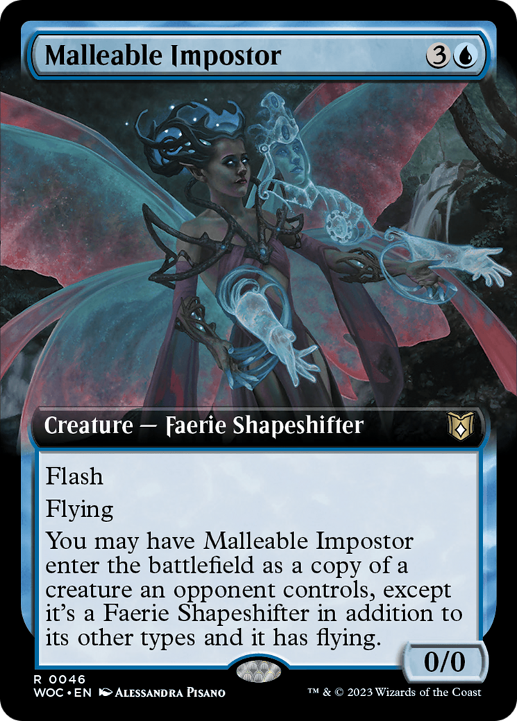 Malleable Impostor (Extended Art) [Wilds of Eldraine Commander] | PLUS EV GAMES 